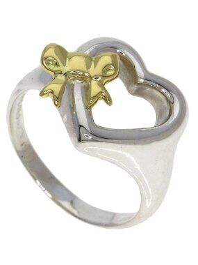 Tiffany & Co Heart Ribbon Ring 18k Yellow Gold